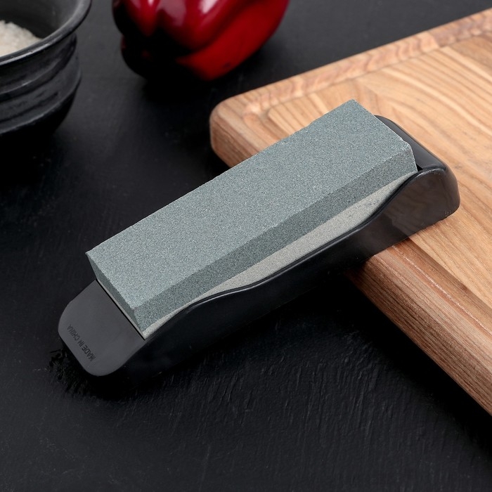 Точильный камень Доляна «Стоун», 14,7 см, цвет МИКС Точильный камень Доляна «Стоун», 14,7 см, цвет МИКС