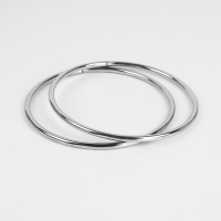 Ручки для сумки «Круг», металлические, d = 10 см, 2 шт, цвет серебряный Ручки для сумки «Круг», металлические, d = 10 см, 2 шт, цвет серебряный