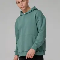 Худи оверсайз Kulonga Comfort, серо-зеленое, размер XS/S
