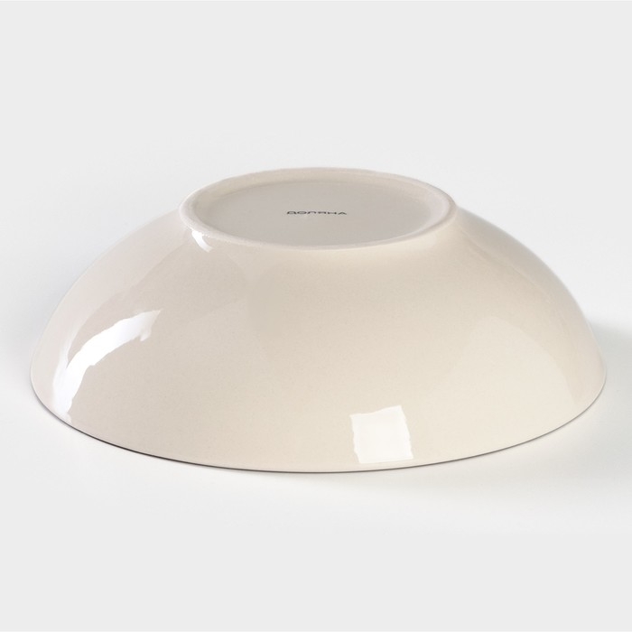 Тарелка керамическая глубокая Доляна &laquo;Морской мир&raquo;, 540 мл, d=18 см, цвет бордовый