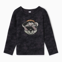 Футболка c дл. рук. детская KAFTAN "Trendy" р.32 (110-116), серый тай-дай