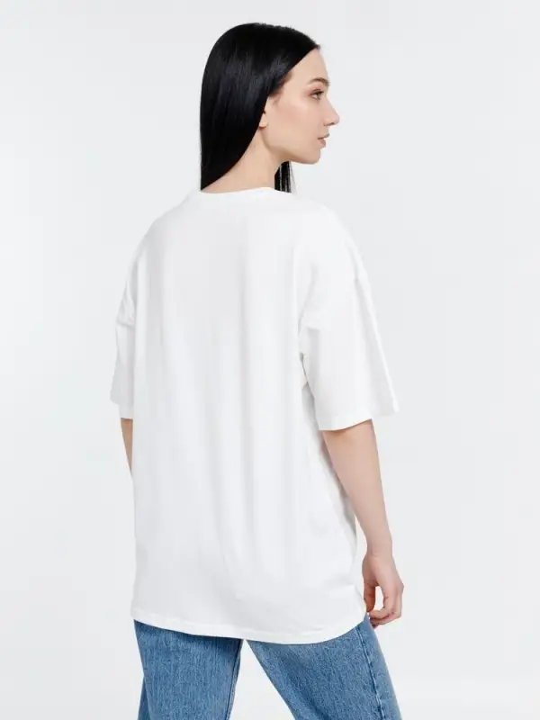 Футболка оверсайз унисекс Big Haul, молочно-белая, размер M