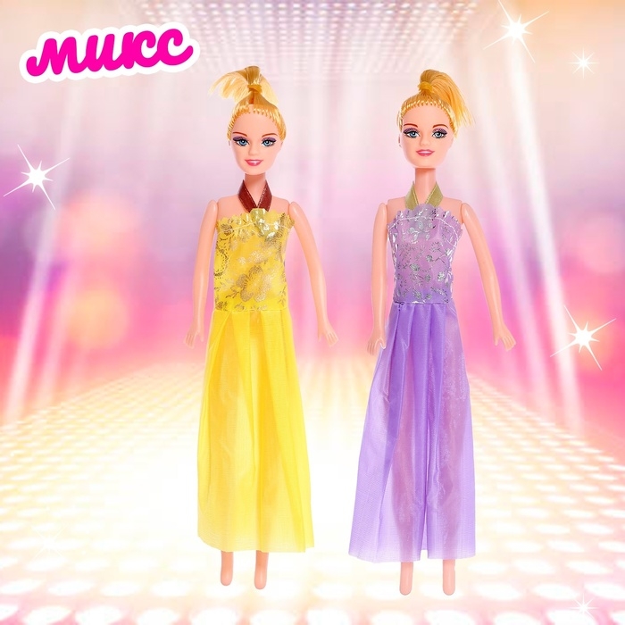 Кукла-модель «Модница» в платье, МИКС Кукла-модель «Модница» в платье, МИКС