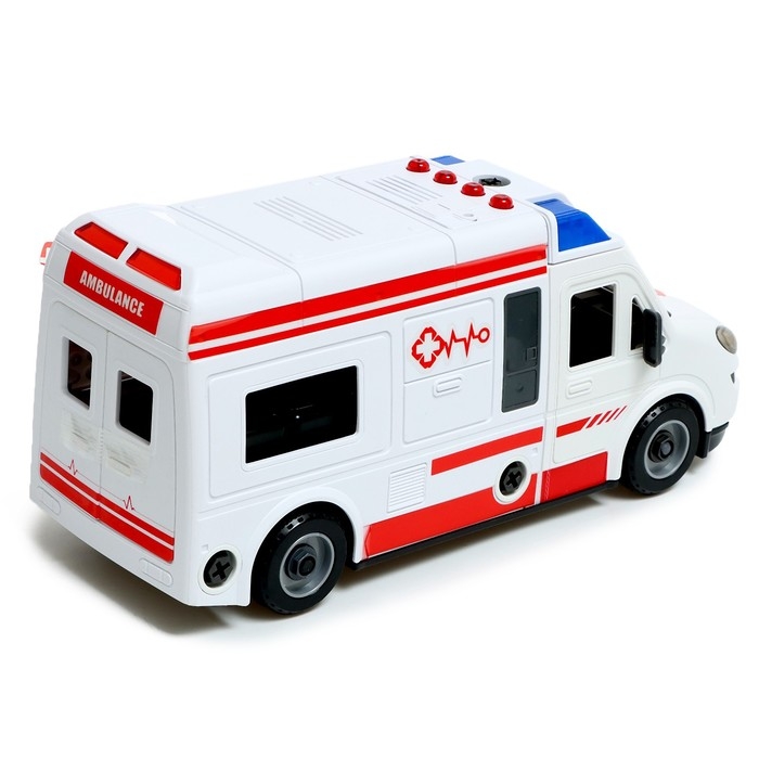 Конструктор винтовой &laquo;Скорая помощь&raquo;, свет, звук, инерция, 50 деталей