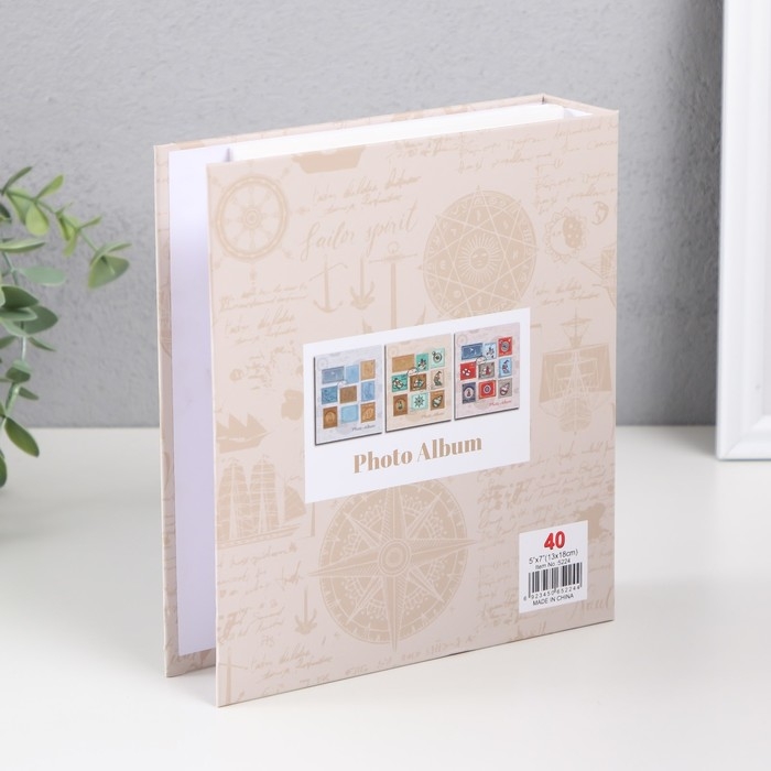 Фотоальбом на 40 фото 13х18 см "Морская почта" в коробке МИКС 5х19х20,5 см