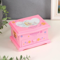 Шкатулка музыкальная "Тумбочка розовая мишки" 14,5х9х10,8 см Шкатулка музыкальная "Тумбочка розовая мишки" 14,5х9х10,8 см
