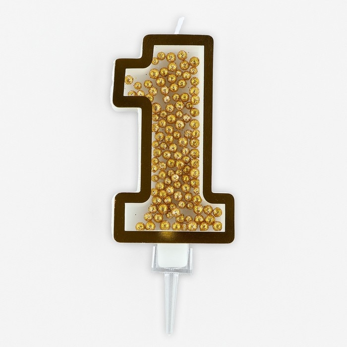 Свеча для торта, цифра с шейкером «1» , 9,5 х 4 см Свеча для торта, цифра с шейкером «1» , 9,5 х 4 см