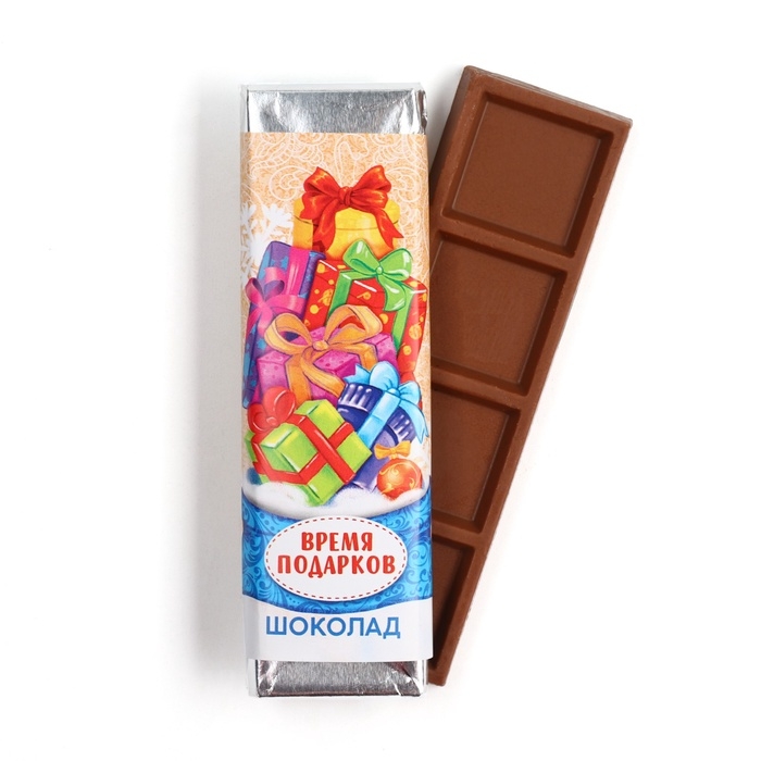 Кондитерская плитка новогодняя «Время подарков», 18 г. Кондитерская плитка новогодняя «Время подарков», 18 г.