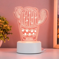 Светильник "Кактус" LED белый 14х9,5х15 см RISALUX Светильник "Кактус" LED белый 14х9,5х15 см RISALUX