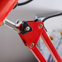 Лампа настольная Е27, h=55 см, шарнирная, на зажиме (220В) красная RISALUX