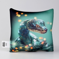 Новый год! Антистресс подушка-игрушка &laquo;Змея&raquo;, зелёная