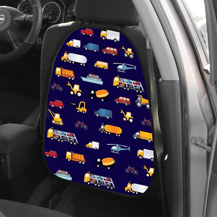 Накидка на сиденье автомобильное  Cartage Машинки 2, ПВХ, 60 х 45 см, европодвес