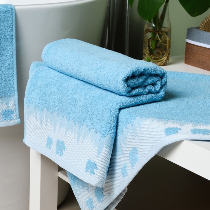 Полотенце махровое LoveLife Полотенце махровое LoveLife "Winter dream" 50х90 см, голубой, 100% хлопок, 400 гр/м2