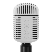 Портативный караоке микрофон, 5 Вт, 1200 мАч, бело-черный Портативный караоке микрофон, 5 Вт, 1200 мАч, бело-черный