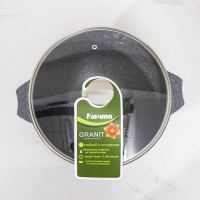 Казан «Гранит», 5 л, стеклянная крышка, литые ручки, антипригарное покрытие, цвет серый Казан «Гранит», 5 л, стеклянная крышка, литые ручки, антипригарное покрытие, цвет серый