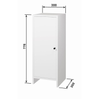 Тумба 300, 300х300х776, Квадро/Белый