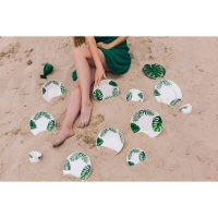 Тарелка обеденная Avvir &laquo;Лист папоротника&raquo;, d=25 см, стеклокерамика, цвет белый