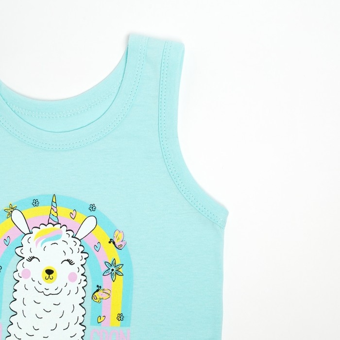 Комплект для девочки (майка, трусы), цвет мятный, рост 116 см Комплект для девочки (майка, трусы), цвет мятный, рост 116 см