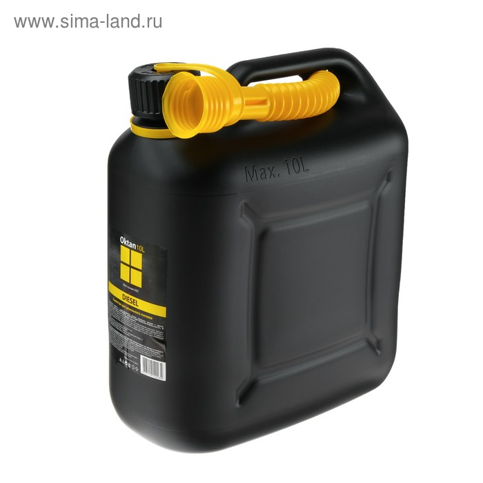 Канистра ГСМ Oktan DIESEL, 10 л, пластиковая, черная Канистра ГСМ Oktan DIESEL, 10 л, пластиковая, черная