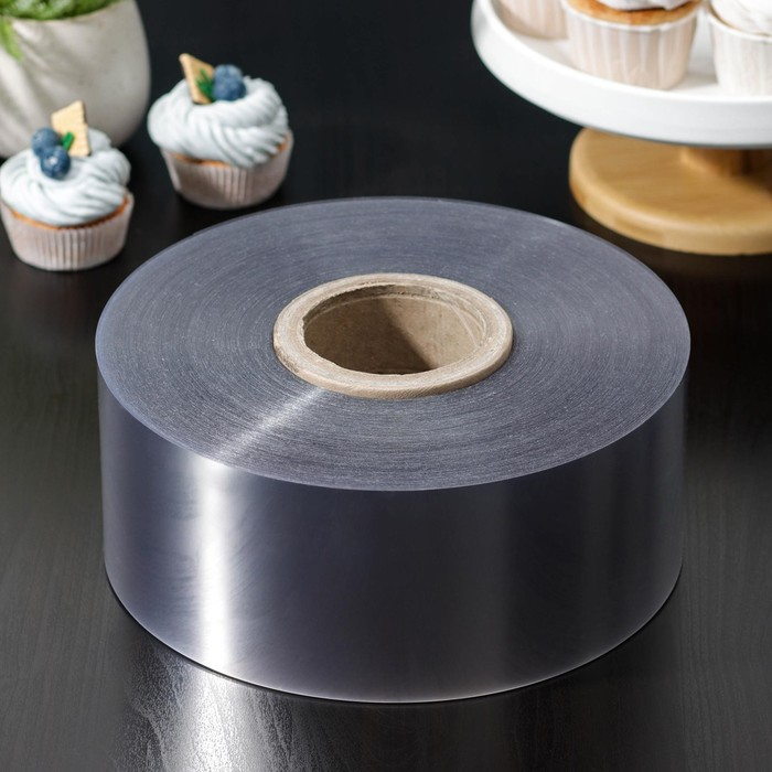 Лента ацетатная для обтяжки тортов Доляна, 200 мкр×100 мм×200 м, цвет прозрачный Лента ацетатная для обтяжки тортов Доляна, 200 мкр×100 мм×200 м, цвет прозрачный