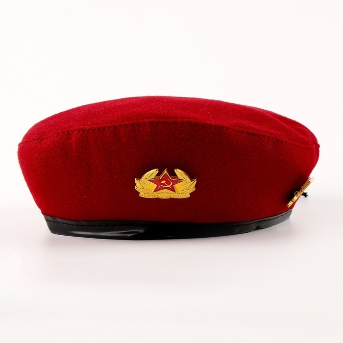 Карнавальный набор «Сильный солдат» красный берет, размер 54-56, значок, флажок Карнавальный набор «Сильный солдат» красный берет, размер 54-56, значок, флажок