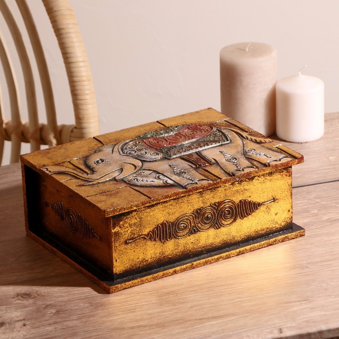 Шкатулка Шкатулка "Слоник" 24х18х9 см