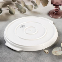 Блюдо фарфоровое для запекания круглое Magistro &laquo;Бланш&raquo;, d=23 см, цвет белый