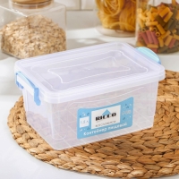 Контейнер пищевой RICCO, 1,5 л, 21&times;14&times;10 см, прямоугольный, прозрачный