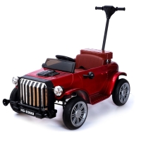 Электромобиль &laquo;Ретро&raquo;, с подставкой для родителя, цвет красный глянец