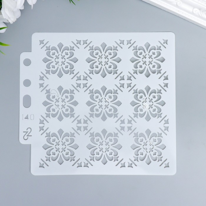Трафарет пластик Трафарет пластик "Дамасский узор" 13х14 см