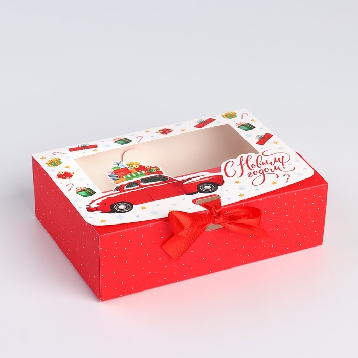 Коробка новогодняя складная «С новым годом!» 16.5 х 12.5 х 5 см, Новый год Коробка новогодняя складная «С новым годом!» 16.5 х 12.5 х 5 см, Новый год
