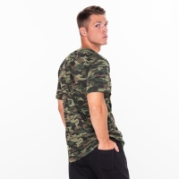 Футболка мужская камуфляж пятна, цвет хаки, размер 48