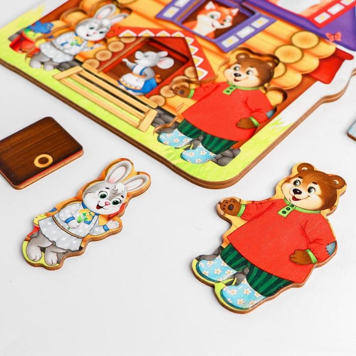 Рамка вкладыш &laquo;Теремок&raquo; + сказка теремок А5 (головоломка)