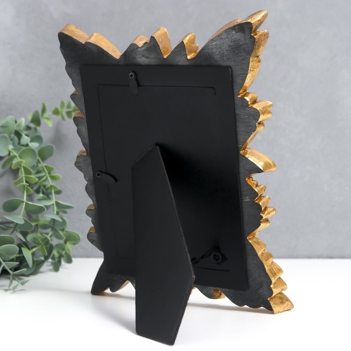 Фоторамка полистоун 10х15 см Фоторамка полистоун 10х15 см "Пёрышки" золото 19х25,5 см