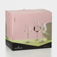 Набор бокалов для вина &laquo;Сандра&raquo;, 450 мл, 6 шт, цвет красный