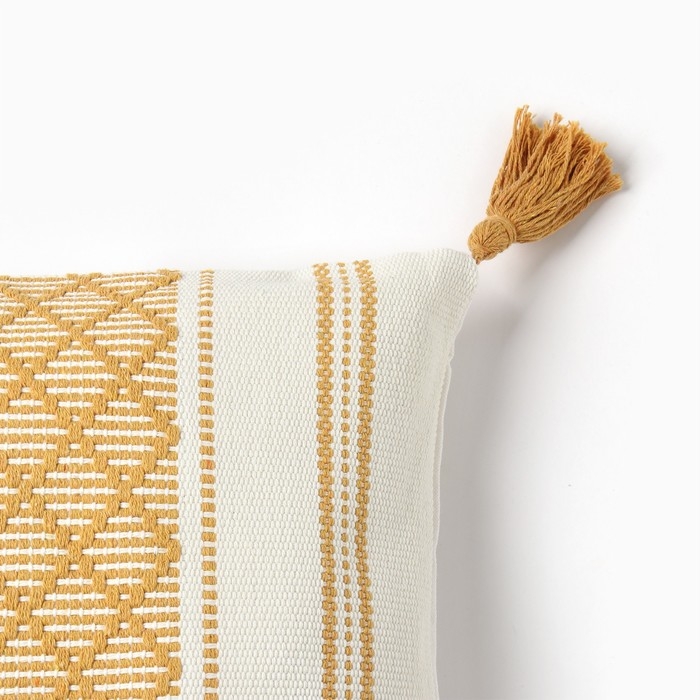 Наволочка декоративная "Этель" сканди 45х45 см горчица, полиэстер