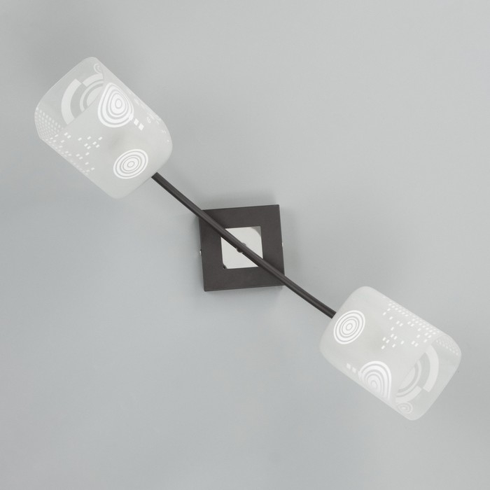 Люстра ГАЛЛОП Каскад 2х60Вт Е27 коричневый  15х50х25см