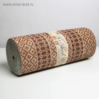 Коврик для ванной комнаты &laquo;Квадраты&raquo;, ширина 65 см, рулон 15 м, цвет коричневый