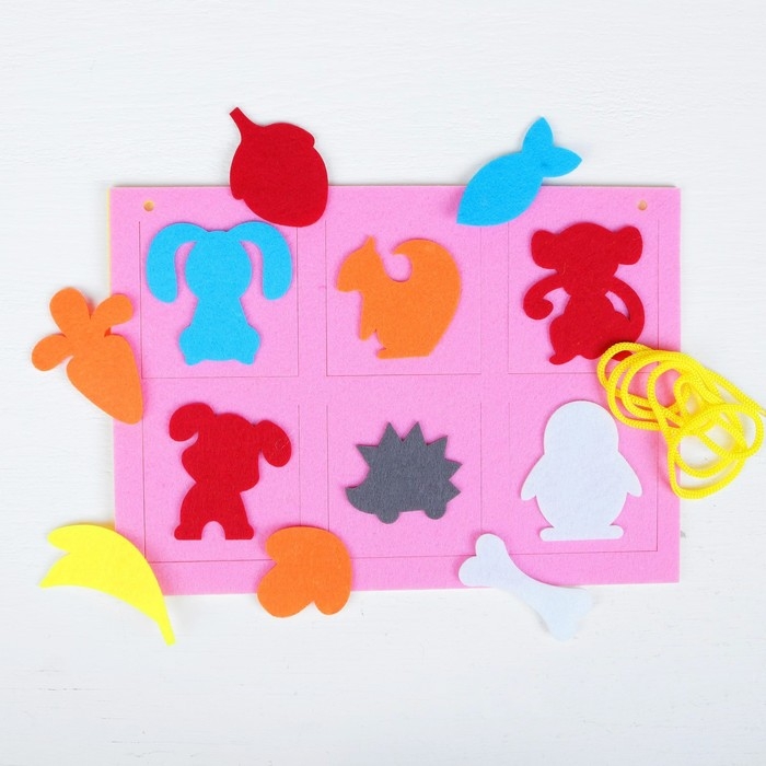Игрушка из фетра развивающая &laquo;Мемори фигуры&raquo;