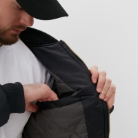 Бомбер мужской на молнии MIST, размер 54, черный Бомбер мужской на молнии MIST, размер 54, черный