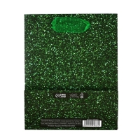 Пакет подарочный новогодний ламинированный &laquo;Ёлочка&raquo;, глиттер, S 12 х 15 х 5.5 см