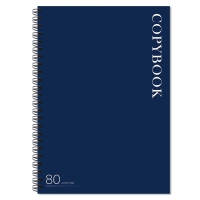 Тетрадь A4, 80 листов в клетку на гребне Calligrata "MonoTone. Синяя", обложка 7БЦ, блок офсет