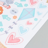 Наклейка интерьерная цветная ростомер "Зверушки. Африка" 50х70 см Наклейка интерьерная цветная ростомер "Зверушки. Африка" 50х70 см