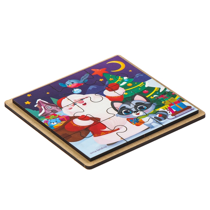 Дервянные пазлы на новый год &laquo;Дедушка Мороз&raquo;