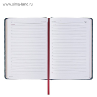 Ежедневник недатированный А5+, 136 листов Sidney Nebraska, обложка искусственная кожа, золотой срез, ляссе, синий