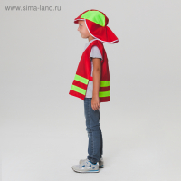 Карнавальный костюм &laquo;Пожарный МЧС, р. 32&ndash;34, 5&ndash;10 лет, полоски цвета МИКС