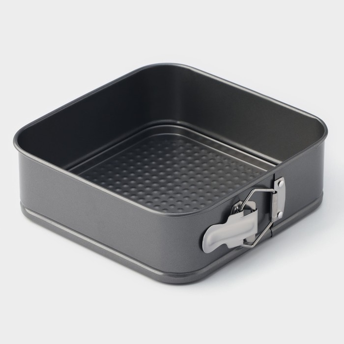 Форма для выпечки Доляна «Элин. Квадрат», 20×6,5 см, съёмное дно, антипригарное покрытие, цвет чёрный Форма для выпечки Доляна «Элин. Квадрат», 20×6,5 см, съёмное дно, антипригарное покрытие, цвет чёрный