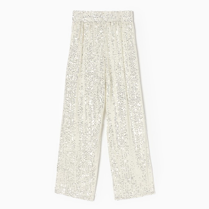 Брюки из пайеток KAFTAN размер 30 (98-104 см), серебряный