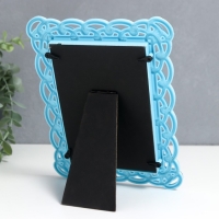 Фоторамка пластик 10х15 см "Вязаная" голубая с золотом 20,5х15,5 см Фоторамка пластик 10х15 см "Вязаная" голубая с золотом 20,5х15,5 см