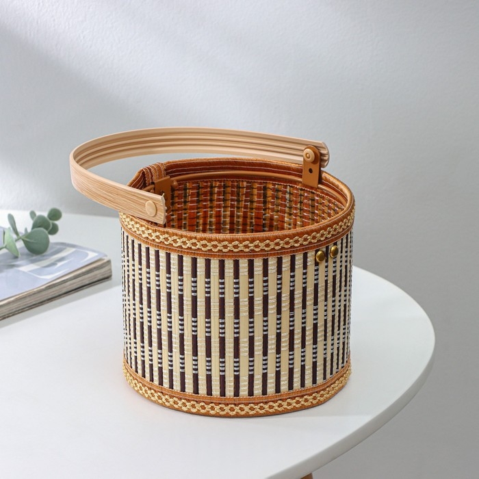 Корзина для хранения Доляна Nature, 15&times;15&times;12, бамбук